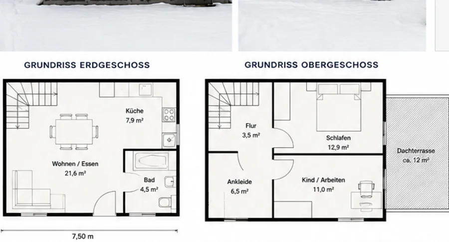 Grundriss Modell Benno XL (77 m²)